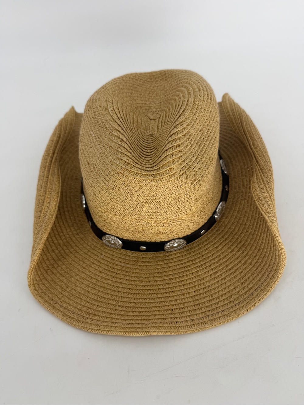 NWT Lucky Brand Women's Woven Western Ranger Adjustable Hat with Studds One Size